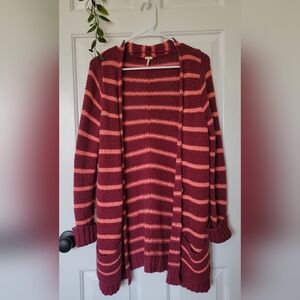 Free People Striped Beach Cardigan